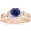 14KR Sapphire Willow Diamond Ring (1/8 ct. tw.) with Winding Willow Diamond Ring (1/8 ct. tw.), smalltop view