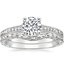 18K White Gold Contoured Luxe Hudson Diamond Bridal Set