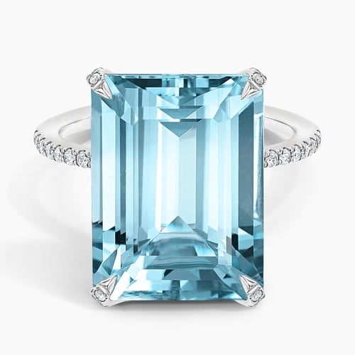 Soiree London Blue Topaz and Diamond Cocktail Ring - Brilliant Earth