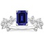 18KW Sapphire Reflection Diamond Ring, smalltop view