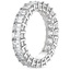 18K White Gold Emerald Eternity Diamond Ring (4 ct. tw.), smallside view
