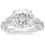 Moissanite Luxe Secret Garden Diamond Ring (3/4 ct. tw.) in 18K White Gold