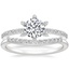 18K White Gold Phoebe Diamond Ring with Petite Curved Diamond Ring (1/10 ct. tw.)