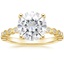 Yellow Gold Moissanite Avery Diamond Ring