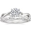 18K White Gold Eden Diamond Ring with Winding Willow Diamond Ring (1/8 ct. tw.)