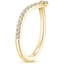 18K Yellow Gold Elongated Luxe Flair Diamond Ring, smallside view