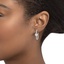 18K White Gold Paperclip Diamond Earrings, smallside view