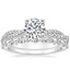 18K White Gold Petite Luxe Twisted Vine Diamond Ring (1/4 ct. tw.) with Versailles Diamond Ring (3/8 ct. tw.)
