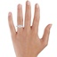 Platinum Petite Three Stone Trellis Diamond Ring (1/3 ct. tw.), smalltop view on a hand