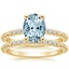 18KY Aquamarine Adeline Diamond Bridal Set, smalltop view