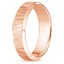 14K Rose Gold Beveled Edge Aspen Wedding Ring, smallside view