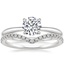 18K White Gold Freesia Ring with Flair Diamond Ring (1/6 ct. tw.)