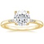 Yellow Gold Moissanite Petite Perfect Fit Diamond Ring