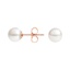 14K Rose Gold Premium Akoya Cultured Pearl Stud Earrings (6mm), smalladditional view 1