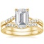 18KY Moissanite Chamise Diamond Bridal Set, smalltop view