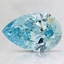 1.21 Ct. Fancy Vivid Blue Pear Lab Created Diamond