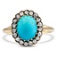 Victorian Turquoise Cocktail Ring