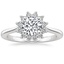 18K White Gold Sunburst Diamond Ring (1/4 ct. tw.), smalltop view