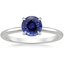 18KW Sapphire Petite Elodie Solitaire Ring, smalltop view