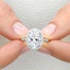 18K White Gold Fancy Halo Diamond Ring with Side Stones (1/3 ct. tw.), smalladditional view 2