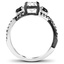 Luxe Black Diamond Twist Ring, smallside view