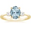 18KY Aquamarine Selene Diamond Ring (1/10 ct. tw.), smalltop view