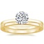 18K Yellow Gold Melinda Ring with Petite Quattro Wedding Ring