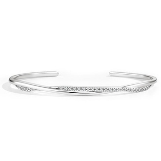 Petite Twisted Vine Diamond Cuff Bracelet