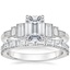 18K White Gold Adele Diamond Ring (1/3 ct. tw.) with Gemma Diamond Ring (1/2 ct. tw.)