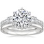 Platinum Gramercy Diamond Ring (3/4 ct. tw.) with Crescent Diamond Ring