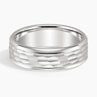 Matted Hammered Men's Ring
