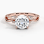Rose Gold Moissanite Willow Diamond Ring (1/8 ct. tw.)
