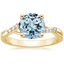 18KY Aquamarine Chamise Diamond Ring (1/15 ct. tw.), smalltop view