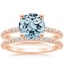 14KR Aquamarine Adeline Diamond Bridal Set, smalltop view