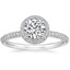 18K White Gold Valencia Halo Diamond Ring (1/2 ct. tw.), smalltop view