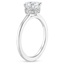 18KW Sapphire Six Prong Hidden Halo Diamond Ring, smalltop view