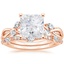 14KR Moissanite Willow Diamond Ring (1/8 ct. tw.) with Luxe Willow Diamond Wedding Ring (1/5 ct. tw.), smalltop view