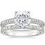 18KW Moissanite Luxe Hudson Diamond Bridal Set, smalltop view