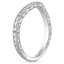 Platinum Three Stone Hudson Contoured Diamond Ring, smallside view