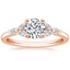 14K Rose Gold Verbena Diamond Ring, smalltop view