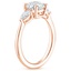 14K Rose Gold Opera Diamond Ring, smallside view