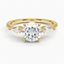Yellow Gold Moissanite Luxe Cometa Diamond Ring (1/3 ct. tw.)