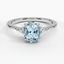 Aquamarine Aria Diamond Ring (1/10 ct. tw.) in Platinum
