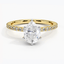 Yellow Gold Moissanite Luxe Petite Shared Prong Diamond Ring (1/3 ct. tw.)