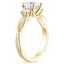 18K Yellow Gold Three Stone Petite Twisted Vine Diamond Ring (2/5 ct. tw.), smallside view