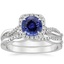 18KW Sapphire Petite Twisted Vine Halo Diamond Bridal Set (1/3 ct. tw.), smalltop view