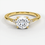 Yellow Gold Moissanite Aria Diamond Ring (1/10 ct. tw.)