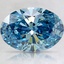 2.73 Ct. Fancy Vivid Blue Oval Lab Created Diamond