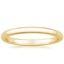 18K Yellow Gold 2mm Comfort Fit Wedding Ring, smalltop view