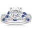 18KW Moissanite Luxe Willow Sapphire and Diamond Bridal Set (1/4 ct. tw.), smalltop view